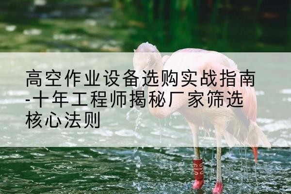九寨沟剪叉式升降机厂家-高空作业设备选购实战指南-十年工程师揭秘厂家筛选核心法则